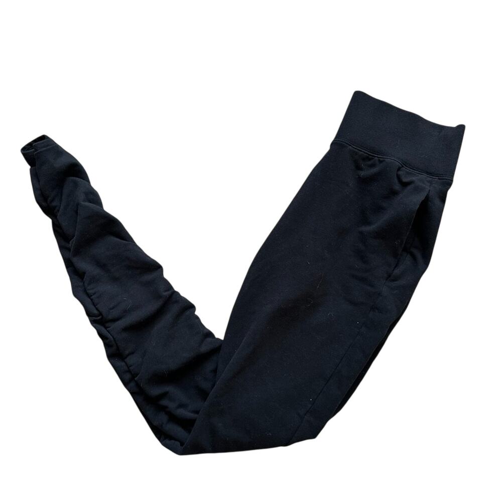 ALO Yoga Black Ruched Leg Legging
